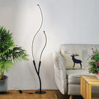 Lampadaire LED en forme de branche, noir ou blanc, 145 cm