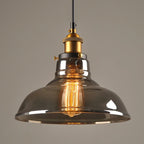 Suspension en verre teinté, cloche, cône, globe ou dôme au choix