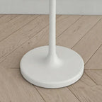 Lampadaire à pied tourné, abat-jour conique en tissu, noir ou blanc