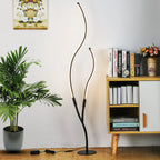 Lampadaire LED en forme de branche, noir ou blanc, 145 cm
