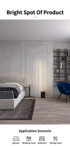 Lampadaire LED cadre rectangulaire sur socle cube, 130 ou 160 cm