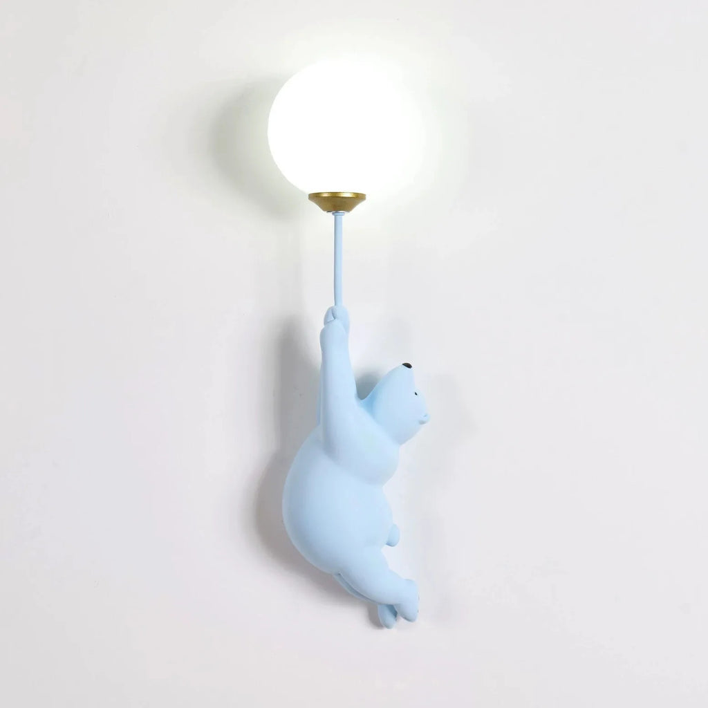 Applique murale ourson et globe pour chambre d'enfant, LED G9