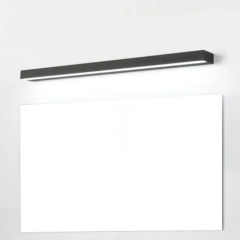 Applique murale LED réglette rectangulaire en aluminium brossé