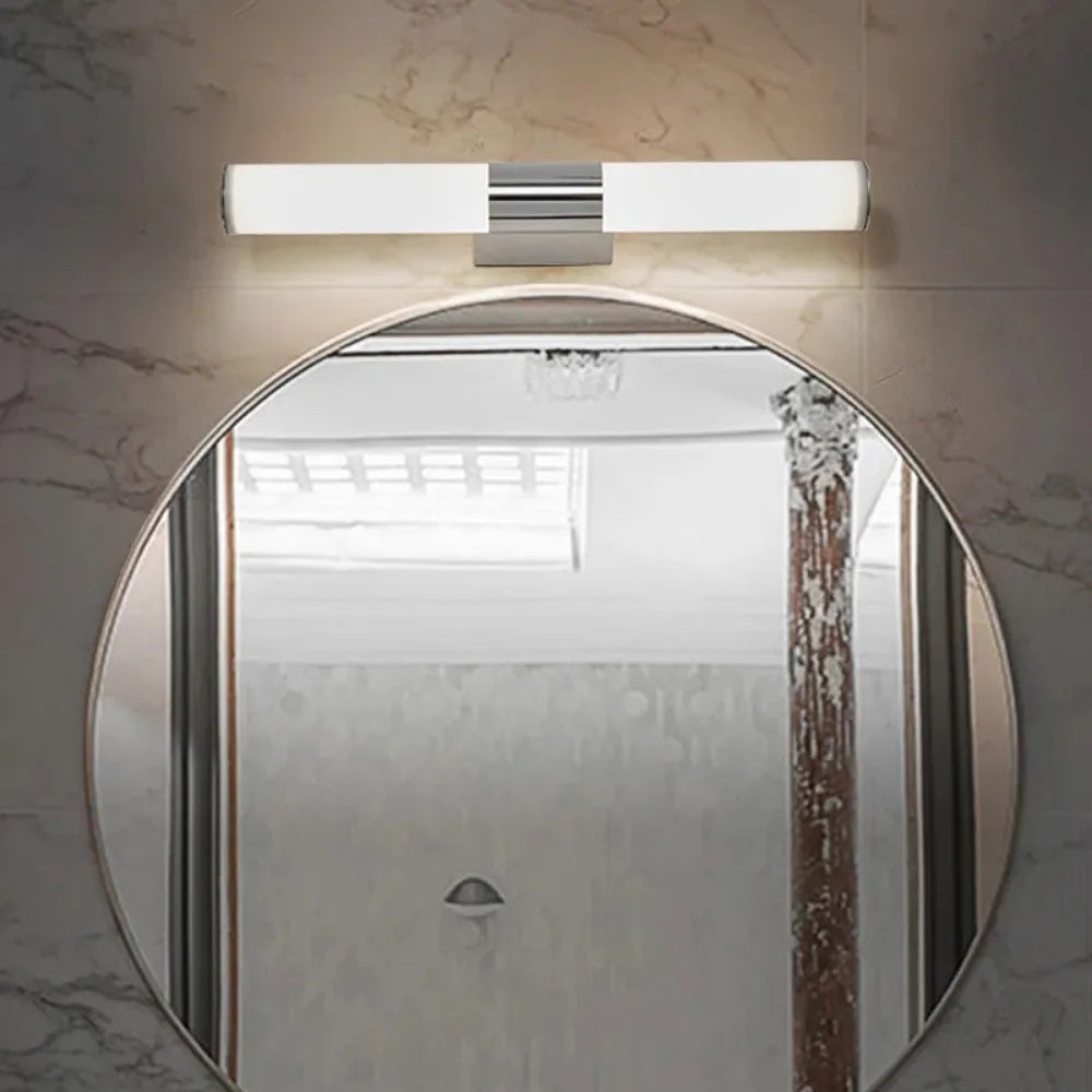 Applique murale LED tube opalin pour miroir, 25, 40 ou 55 cm