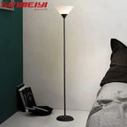 Lampadaire torchère noir à coupe blanche, liseuse en option