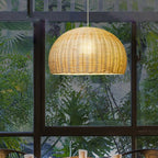 Suspension dôme en rotin tressé façon panier, Ø 40 à 60 cm