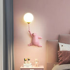 Applique murale ourson et globe pour chambre d'enfant, LED G9