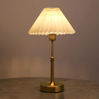 Lampe de chevet sans fil télescopique, abat-jour en tissu au choix