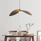 Suspension feuille en bois teinte noyer, simple, double ou triple