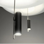 Suspension design à disques blancs superposés, LED, 2 à 4 niveaux