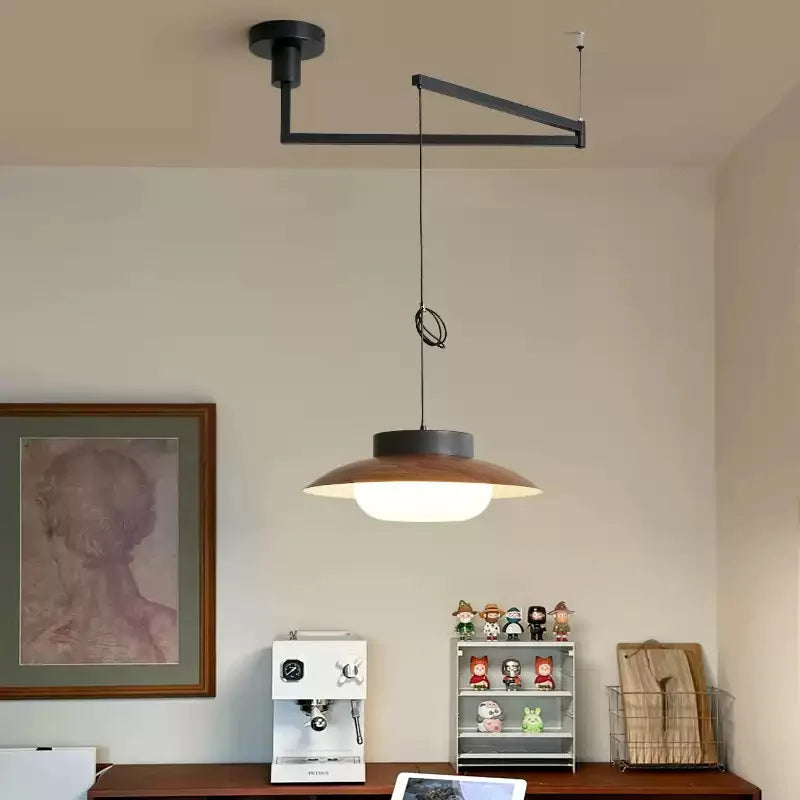 Suspension à disque LED et bras pivotant, du Ø 30 au Ø 50 cm