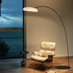 Lampadaire arc à abat-jour nuage, LED 24 ou 36 W, noir ou blanc