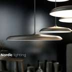 Suspension LED disque plat Ø 25 ou 40 cm, noir, vert, gris ou blanc