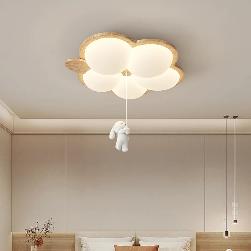 Plafonnier ballons et lapin pour une chambre d'enfant