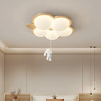 Plafonnier nuage de ballons et lapin suspendu pour chambre d'enfant