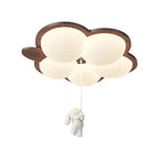 Plafonnier nuage de ballons et lapin suspendu pour chambre d'enfant