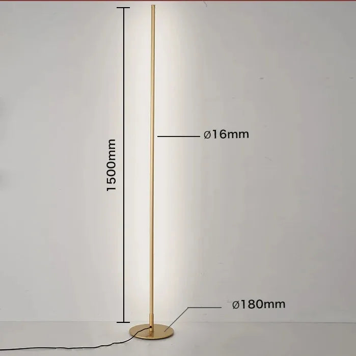 Floor lamp Silver / EU plug / Dimming with RC