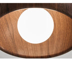 Plafonnier coupelle effet bois Ø 30 cm pour couloir, ampoule LED 7 W