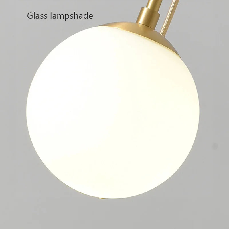 Suspension boule en verre opalin Ø 15 cm, 1, 2 ou 3 globes, E27