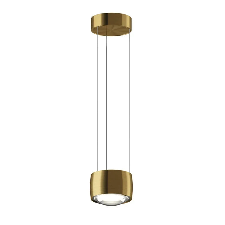 Suspension LED cylindre à lentille, 13 cm, variateur ou trois teintes