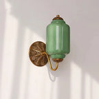 Suspension rétro en verre vert, blanc ou violet, laiton vieilli