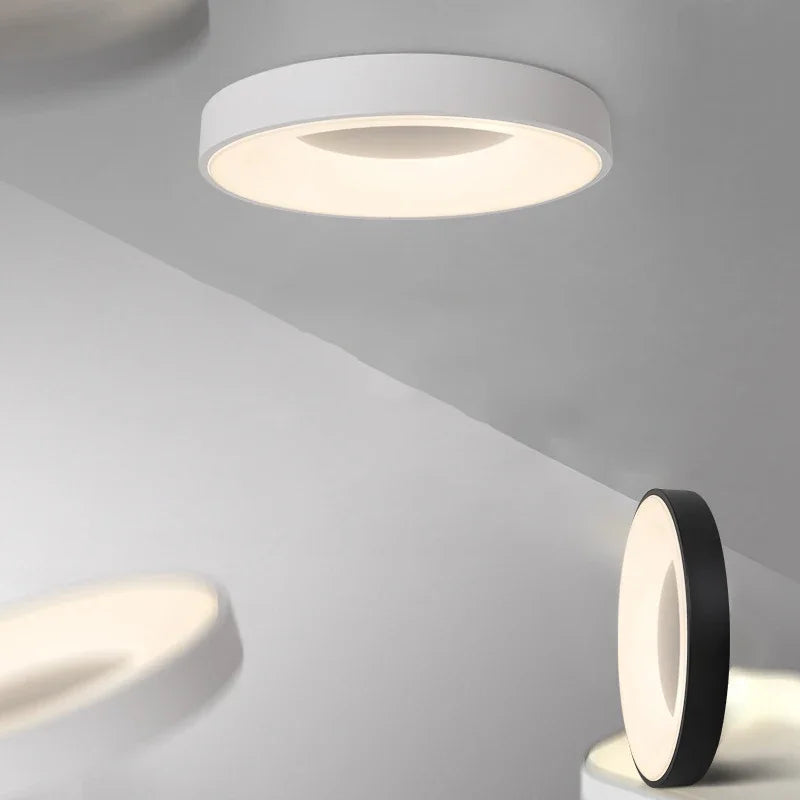 Plafonnier LED anneau extra-plat 5 cm, 7 coloris, Ø 30 à 60 cm