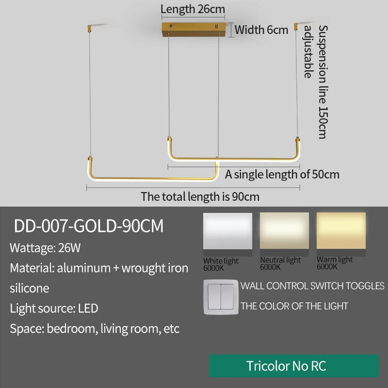 GOLD Tricolor light / 90CM
