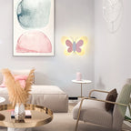 Applique murale papillon LED pastel pour chambre d'enfant, 24 cm