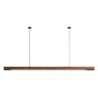 Suspension linéaire en bois de pin ou noyer, 80 à 180 cm, LED