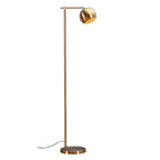 Lampadaire de lecture à globe cuivré ou noir, tige fine, 160 cm