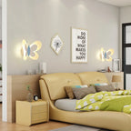 Applique murale papillon LED pastel pour chambre d'enfant, 24 cm
