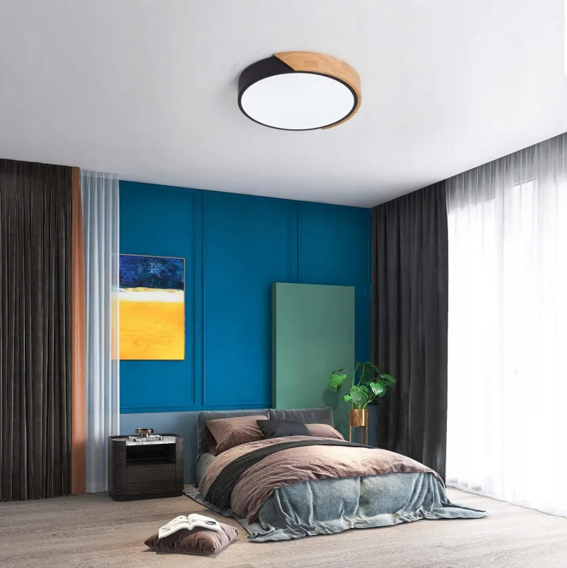 Une chambre contemporaine éclairée au doigt et à l'œil