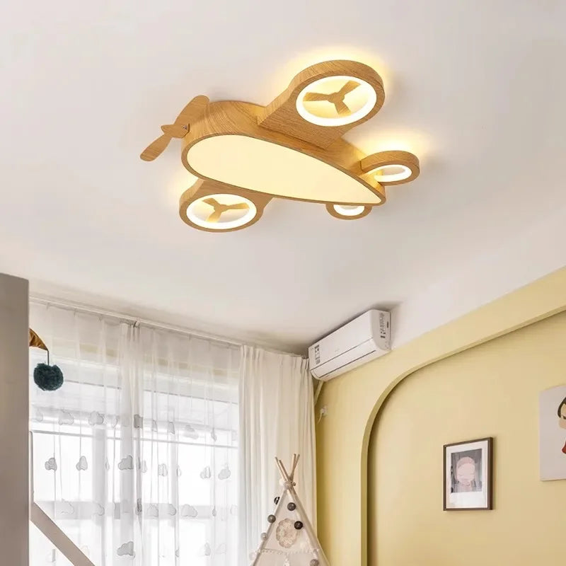 Plafonnier avion LED pour chambre d'enfant, 4 tailles, teinte au choix