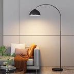 Lampadaire arc à dôme orientable, ampoule LED blanc chaud fournie