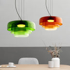 Suspension en verre teinté à couches superposées, LED 9 W fournie