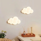 Applique murale ours ou lapin endormi sur nuage LED, chambre bébé