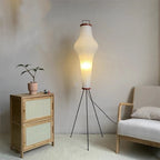 Lampadaire en papier de riz sur trépied, silhouette élancée 162 cm