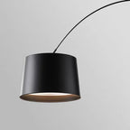 Lampadaire arc 220 cm à abat-jour tambour, LED fournie, 4 coloris