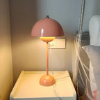 Lampadaire champignon laqué à dôme métal, sept couleurs, 165 cm