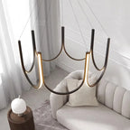 Lustre LED à arcs en U suspendus, 6 ou 7 arcs, Ø 65 ou 80 cm