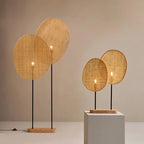 Lampadaire à disques en cannage de rotin, 8 modèles assortis