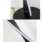 Lampadaire spirale LED en aluminium, 130 cm, doré, blanc ou noir