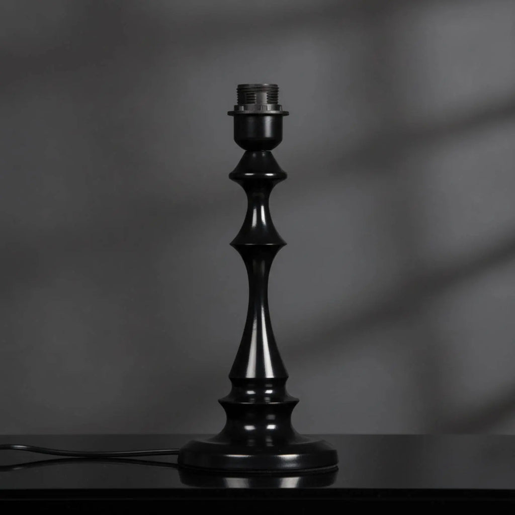 Pied de lampe E27 en métal noir, doré ou bois, 12 tailles