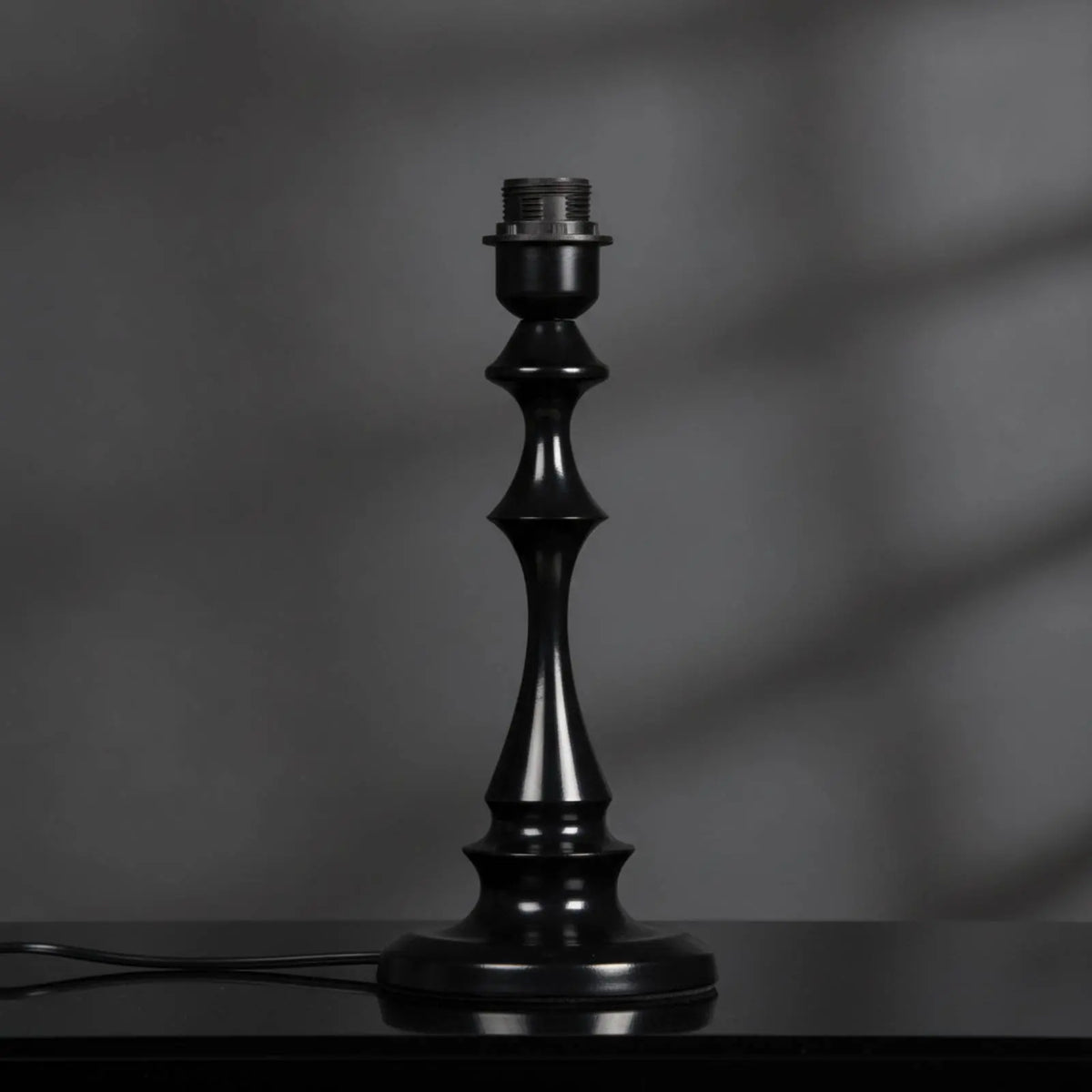 Pied de lampe E27 en métal noir, doré ou bois, 12 tailles