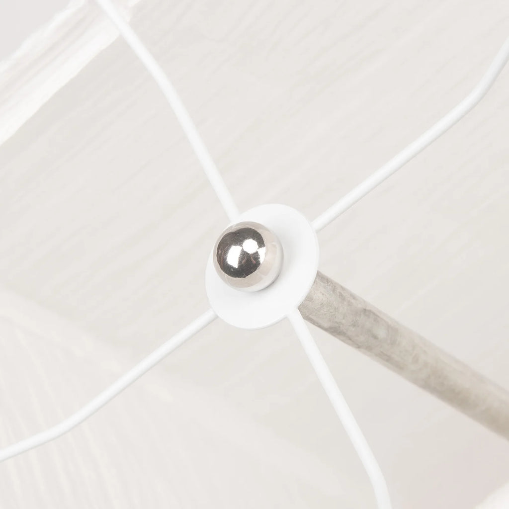 Lot de 2 lampadaires colonnes carrées en papier froissé blanc