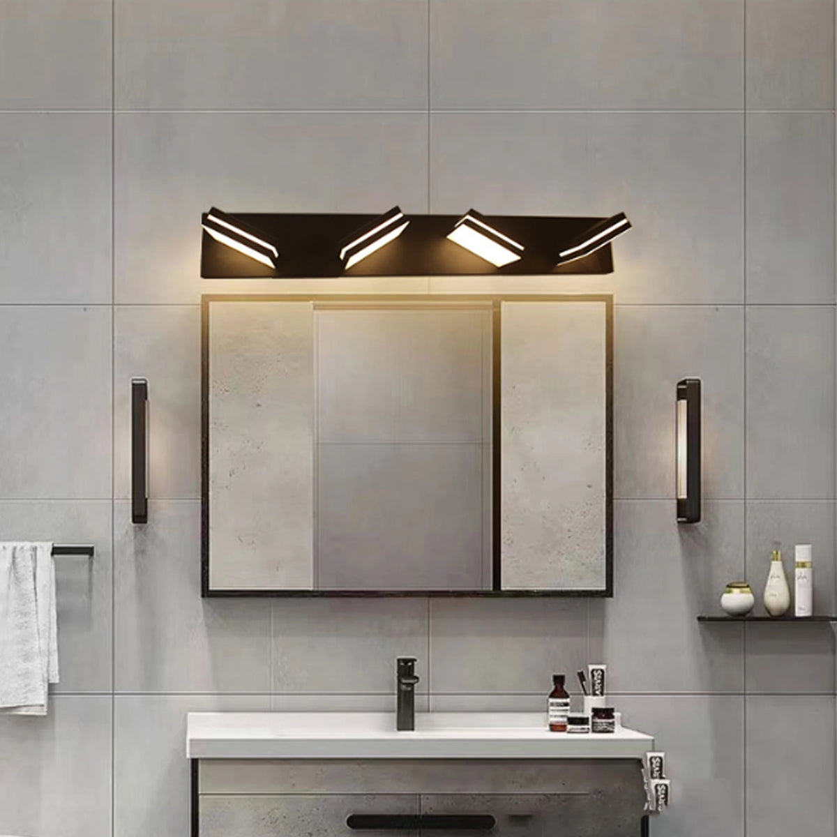 Où poser une applique LED près d'un lavabo