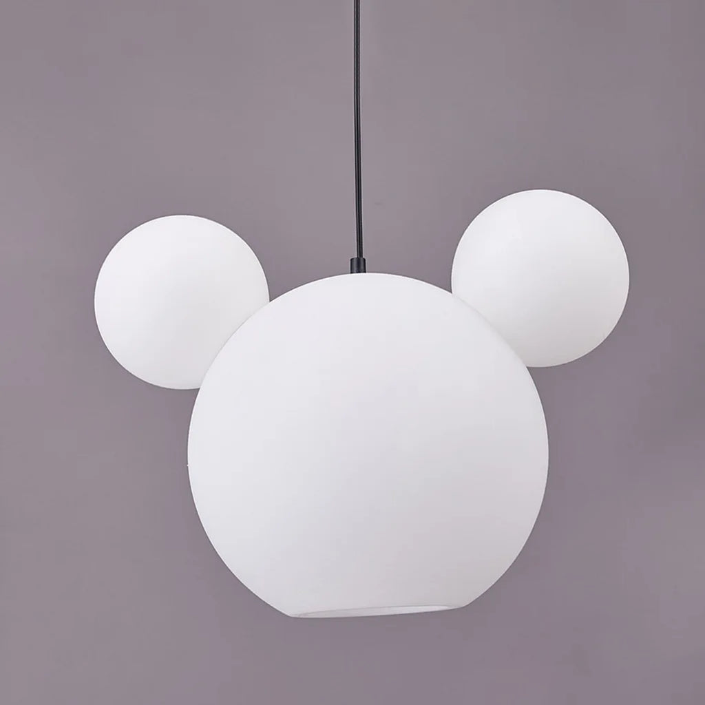 Suspension tête de souris blanche à oreilles rondes, Ø 25 à 55 cm