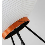Lampadaire lanterne en papier de riz sur trépied noir, 120 cm