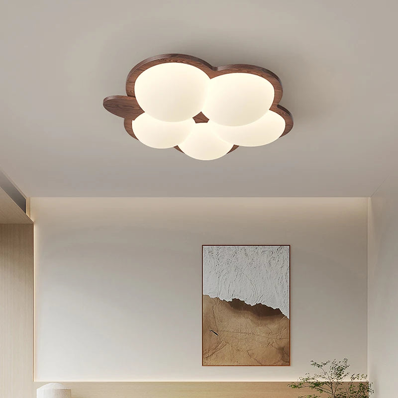Plafonnier nuage de ballons et lapin suspendu pour chambre d'enfant