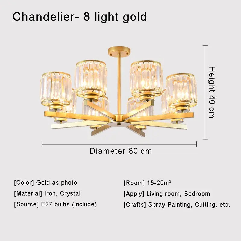 gold 8 lights